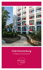 Broschüre der domino-world Pflegeeinrichtung Club Oranienburg